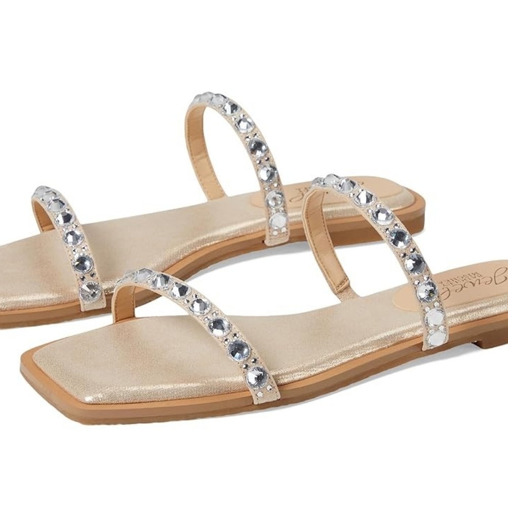 Jewel Badgley Mischka HonestyWomen's Sandals in Rosegold Met Suede